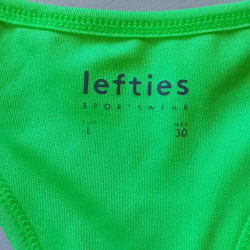 Lefties sports bra size L like new, green