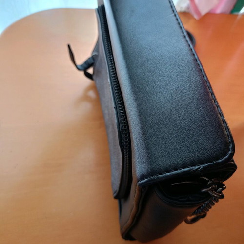 Crossbody bag used, black with strap