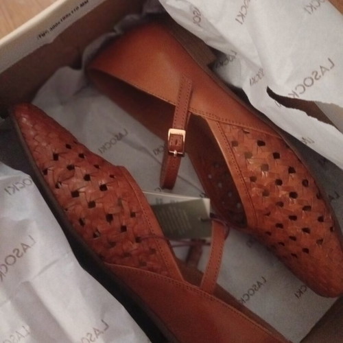 Lasocki Mary Jane ballerinas new, size 36.5-37, brown leather
