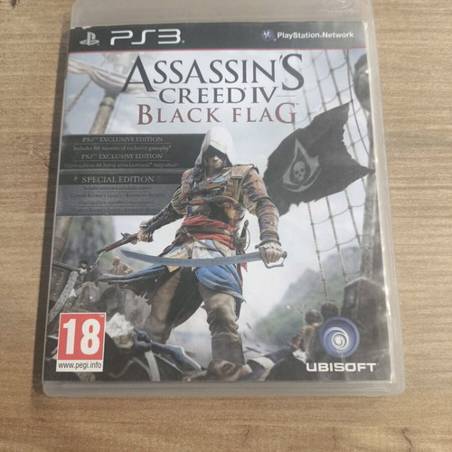 Assassin's Creed IV Black Flag PS3 game used, Greek edition