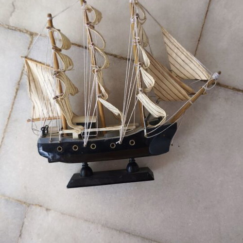 Wooden decorative ship miniature used