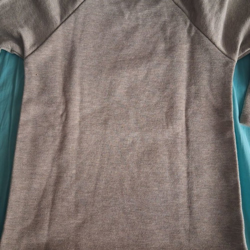Evita girls' blouse with gold threads, grey, age 10-11