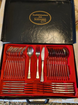 Βαλίτσα σετ Solingen από ανοξείδωτο ατσάλι 100%, δίχρωμο χρυσό ασημί σαν καινούργιο