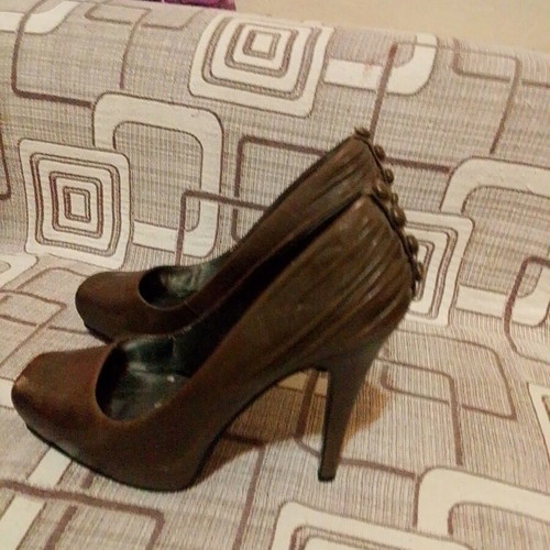 Nine West high-heeled shoes used, brown, sizes 37.5-38