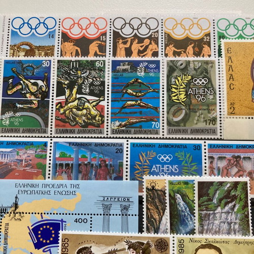 Greek stamp sets new, 8 complete series without hinge