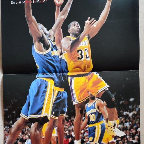 Rare double poster Magic Johnson & Penny Hardaway Slam like new