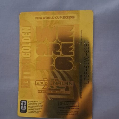 Messi Panini 2026 World Cup Golden Card new