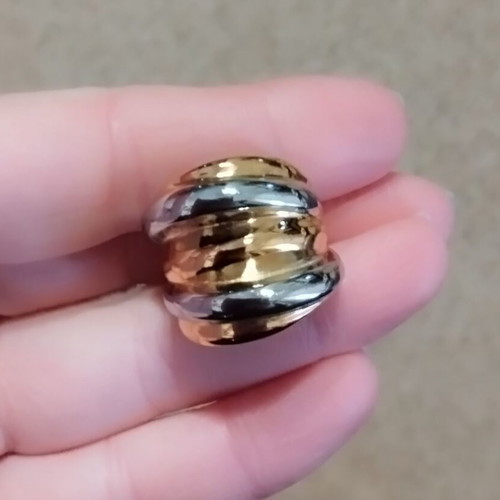 Two-tone women's ring like new, size 57