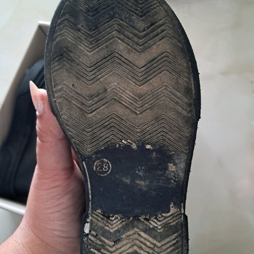 Babywalker Black Leather Shoes Size 28 Like New