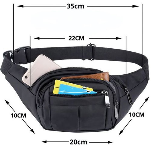 Black Banana Shoulder Bag new, 22cm width, 4 zippered pockets