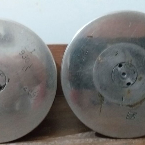 Collectible shell casings used, set of 2, bronze