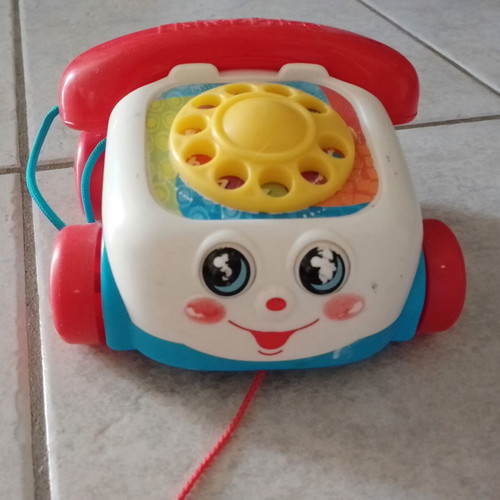 Fisher Price pull toy phone and wooden animal puzzle set
