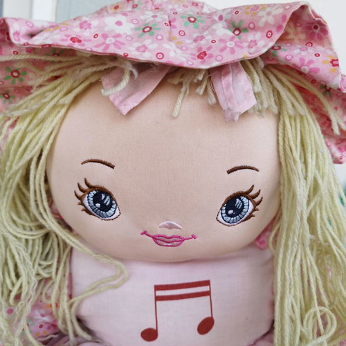 Cloth large talking doll 65cm used