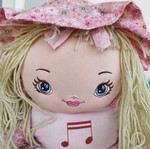 Cloth large talking doll 65cm used