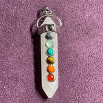 Quartz pendant 7 chakras