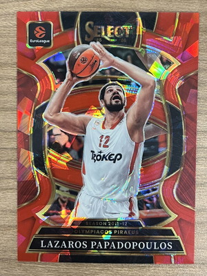Panini Select Euroleague Basketball Lazaros Papadopoulos Red Ice card like new