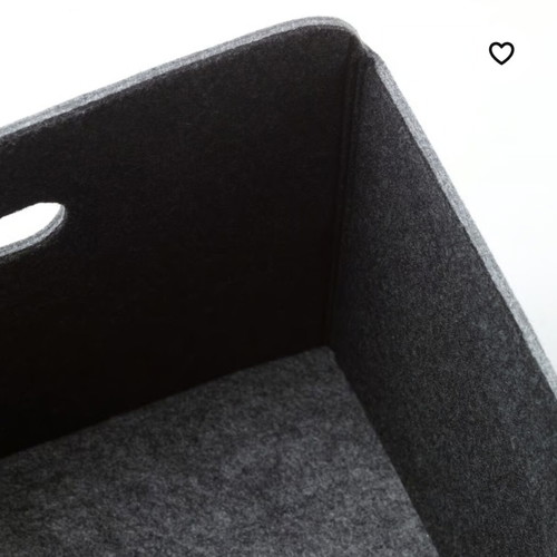 Besta IKEA felt storage baskets, pack of 2, grey
