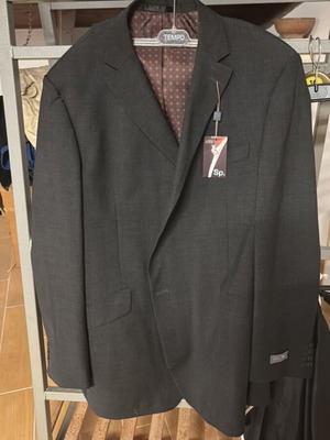 Men's suit new thin gray Marks & Spencer XL