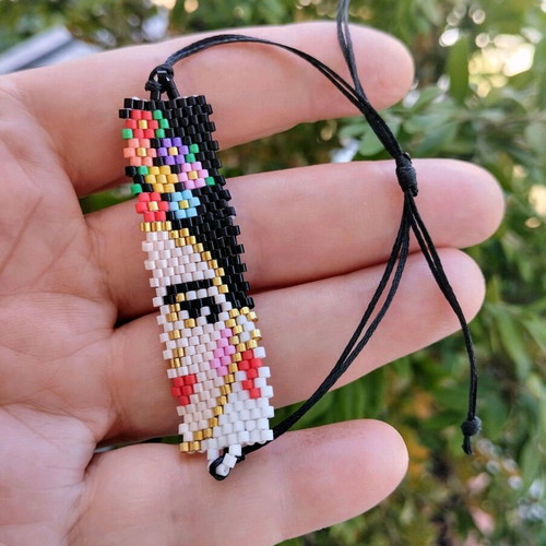 Frida Kahlo miyuki hand bracelet, macrame