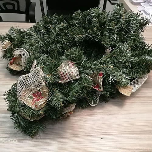 Christmas decorative garland used 100x20cm green
