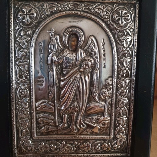 Saint John silver icon 9.50 and 9.25