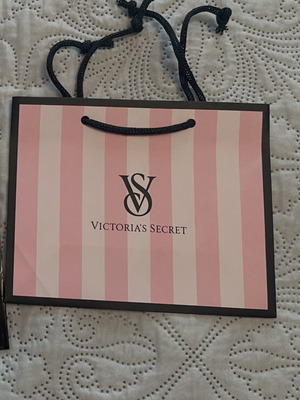 Victoria’s Secret paper gift bag new, pink stripes