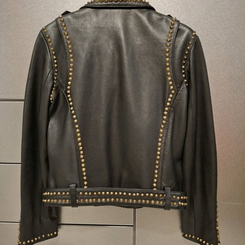 ASH biker jacket leather like new, black