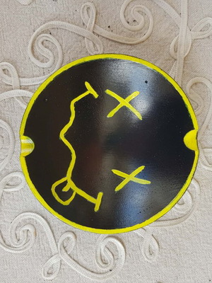 Nirvana Handmade Ashtray New, plaster and acrylic