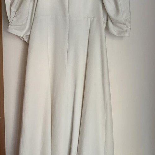Zara white dress with balloon sleeves