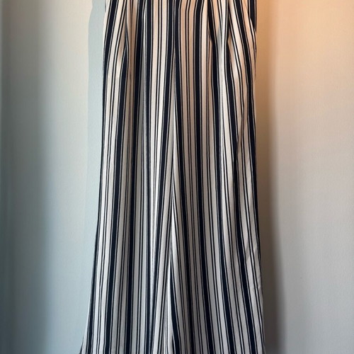 Bershka wide pants used, size M, black and white