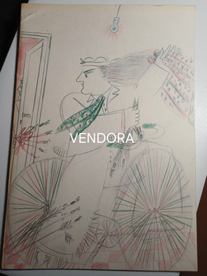 Alekos Fasianos Signed Catalogue and Exhibition Insert with Purchase Receipt