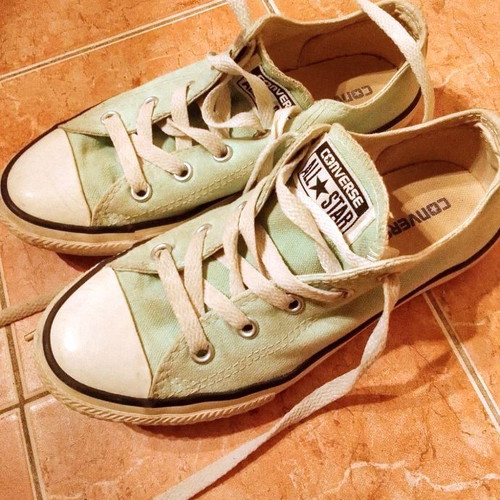 Converse All Star canvas shoes green size 33 like new