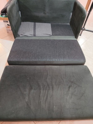Sofa bed used, two-seater comfortable for two