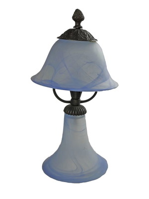 Επιτραπέζιο φωτιστικό καινούργιο από μπρούτζο και γυαλί του 1980