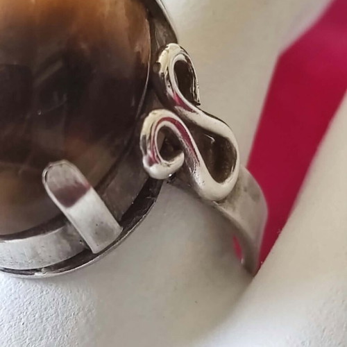 925 Silver ring with Tiger's eye stone