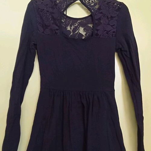 Only mini dress black with lace XS like new