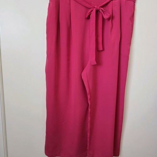 Zara cropped pants pink like new size L