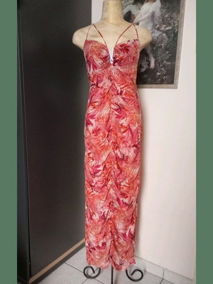 ZAPA maxi dress women's floral cocktail backless like new, size 42