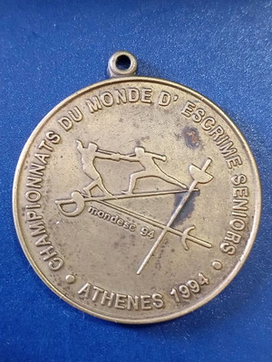 Sports medal used, World Fencing Cup Athens 1994