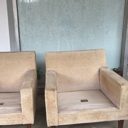 Varagkis armchairs used, set of 2, need reupholstery, no cushions