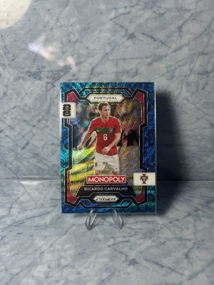 2026 Panini Prizm Monopoly FIFA World Cup #32 Ricardo Carvalho Blue Wave Prizm card