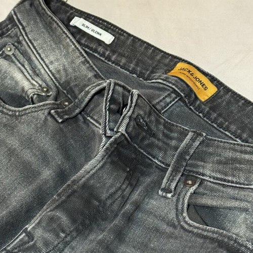 Jack & Jones black ripped slim fit jeans, size 30/34
