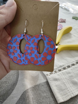 Large 3D printed hoop earrings made to order