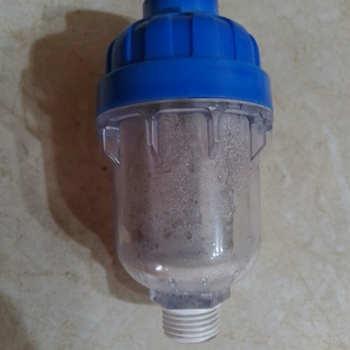 Inline water filter 1/2 inch with transparent body, like new