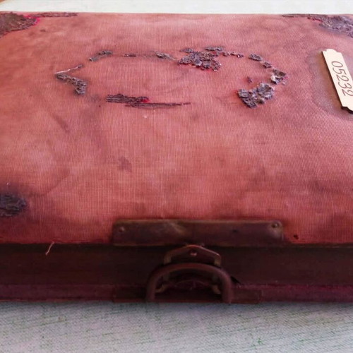 Musical Photograph Album vintage used with music box mechanism 1907-1915