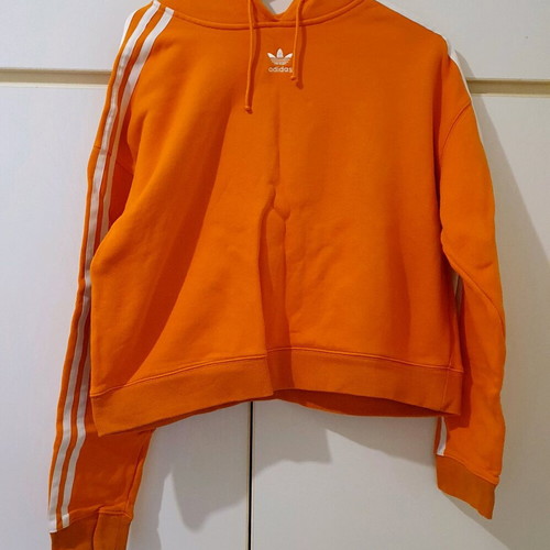 Adidas Originals cropped sweatshirt like new, red and orange, size L