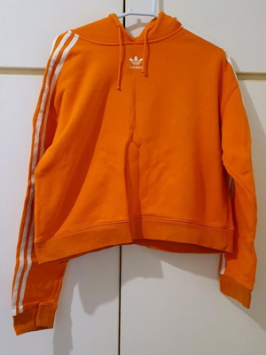 Adidas Originals cropped sweatshirt like new, red and orange, size L