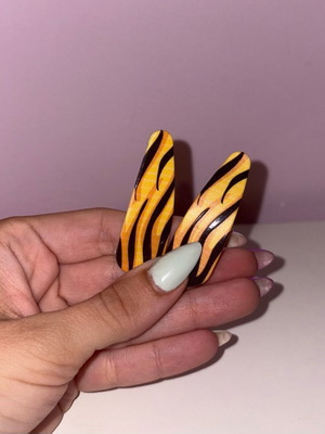 Animal print hair clips set of 2 new