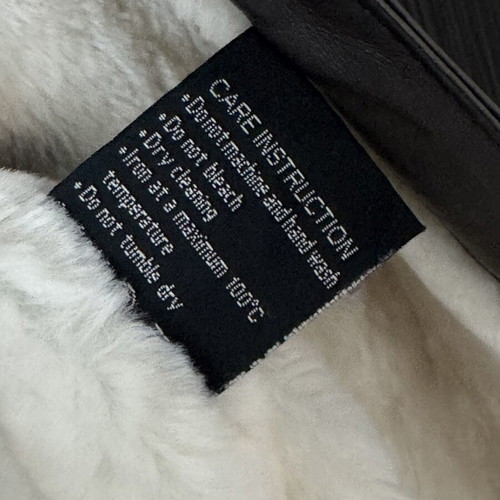 Women's leather aviator jacket with natural fur, like new, size M