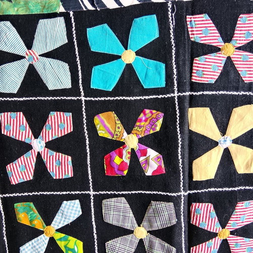 Παραδοσιακά χειροποίητα μάλλινα χαλιά patchwork σαν καινούργια, σετ 3